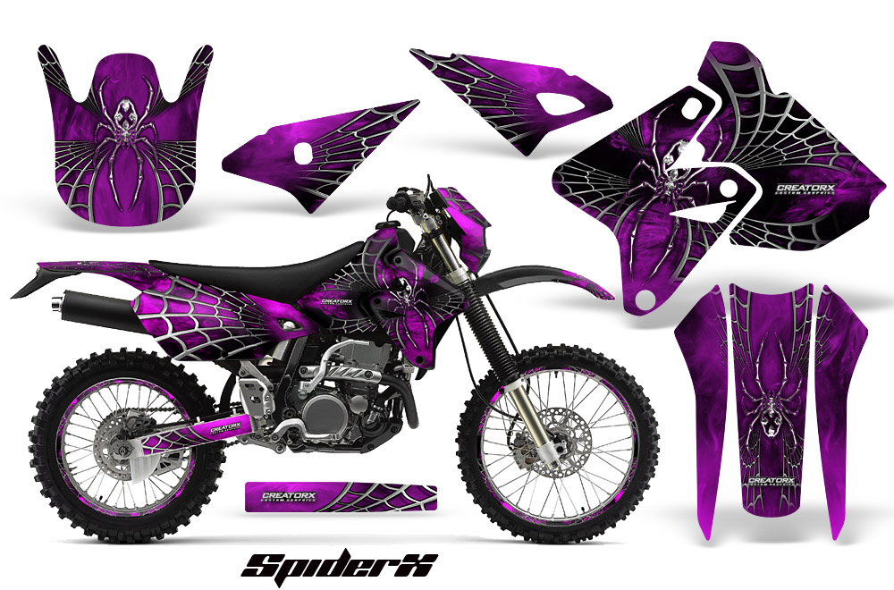 Suzuki DRZ400 Enduro Graphics Kit SpiderX Pink NP Rims